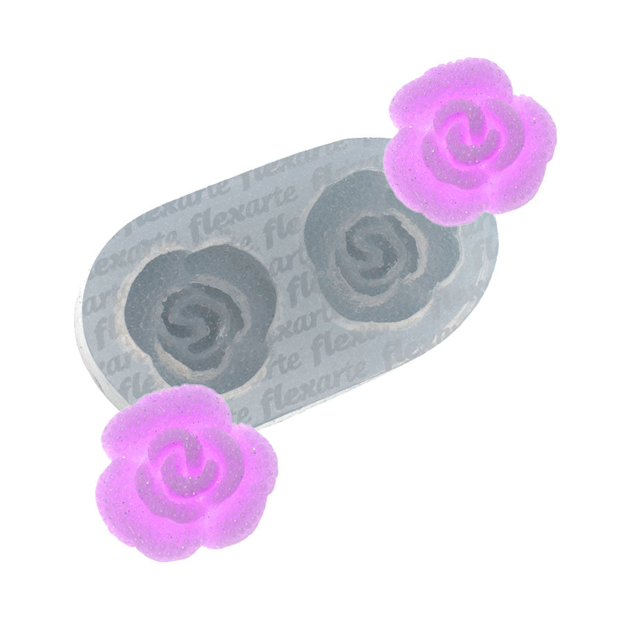 Molde de Silicone 801 - Dupla de Flores Shine Lessie