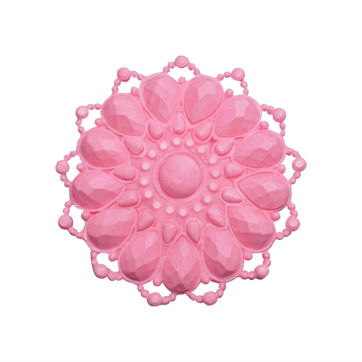 Molde de  Silicone 90002 Medalhão Detalhado Asterisco Grande