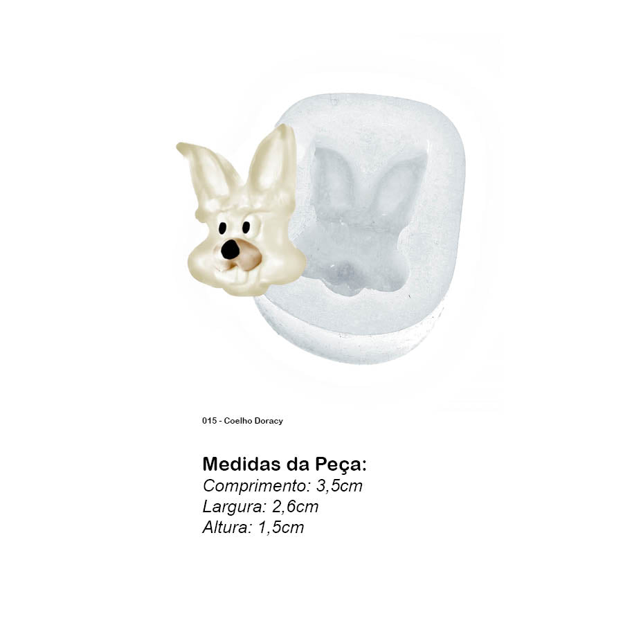 Molde de Silicone 015 - Coelho Doracy