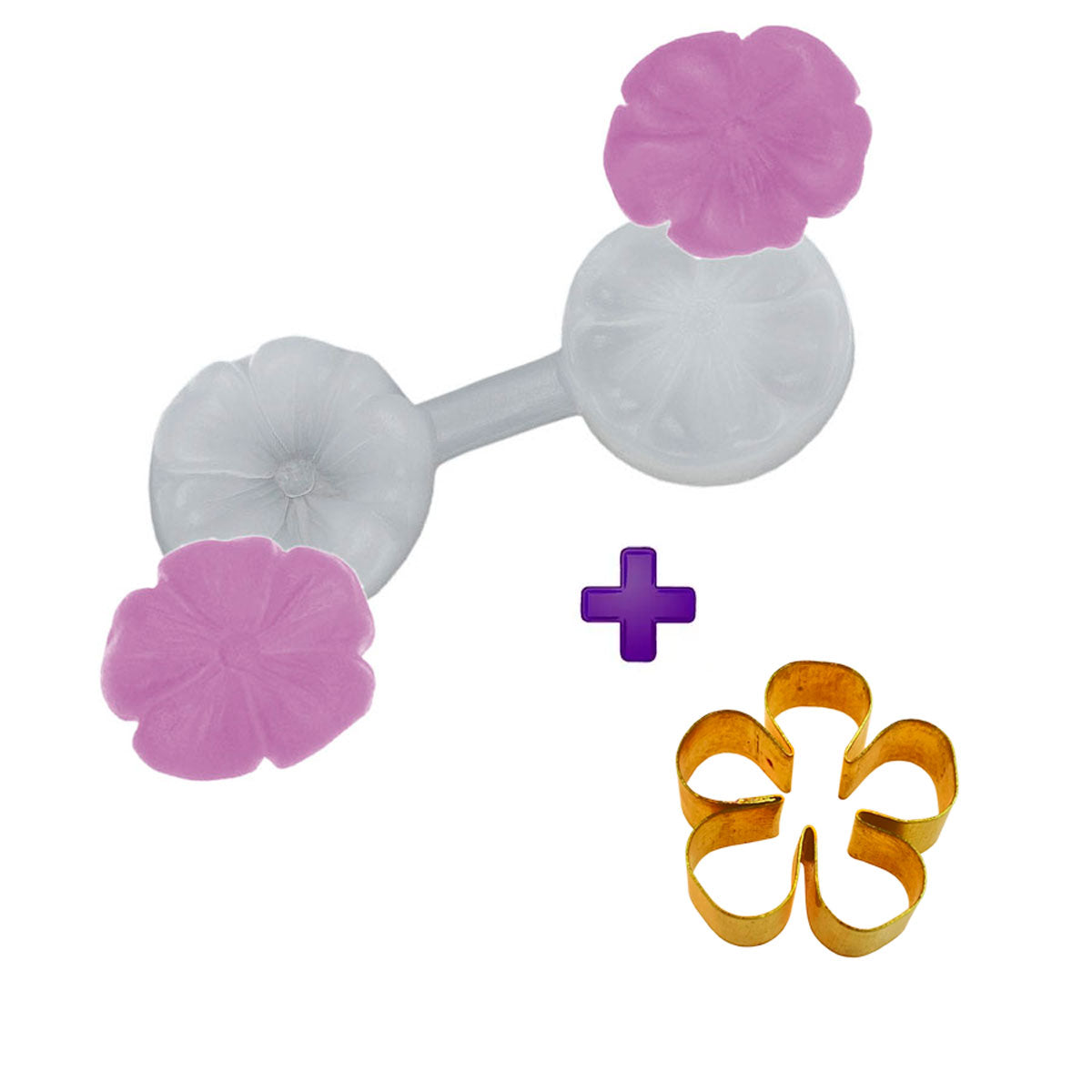 Kit Molde de Silicone 411 - Marc. Pétala RD com cortador Khalifa