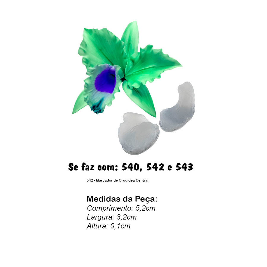 Molde de Silicone 542 - Marcador de Orquídea Central