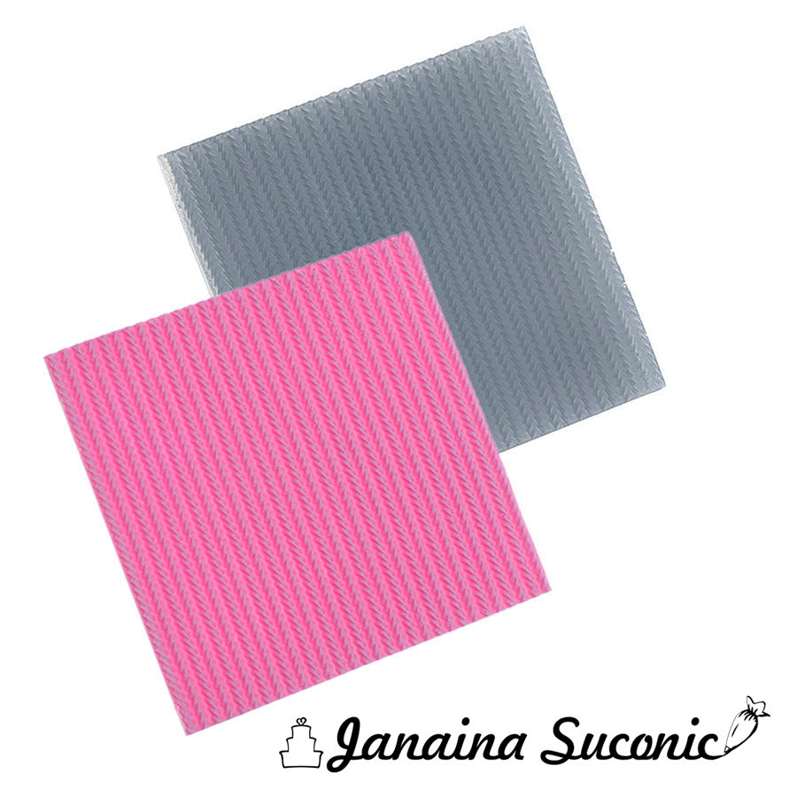 Molde de Silicone 153 - Textura de Tricô Reto - JS