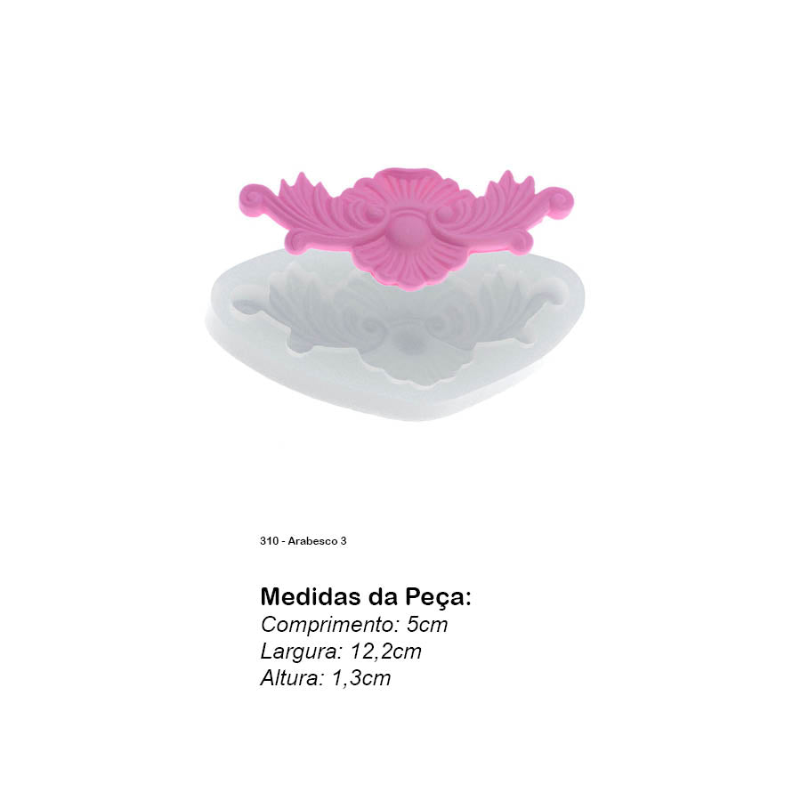 Molde de Silicone 310 - Arabesco 3