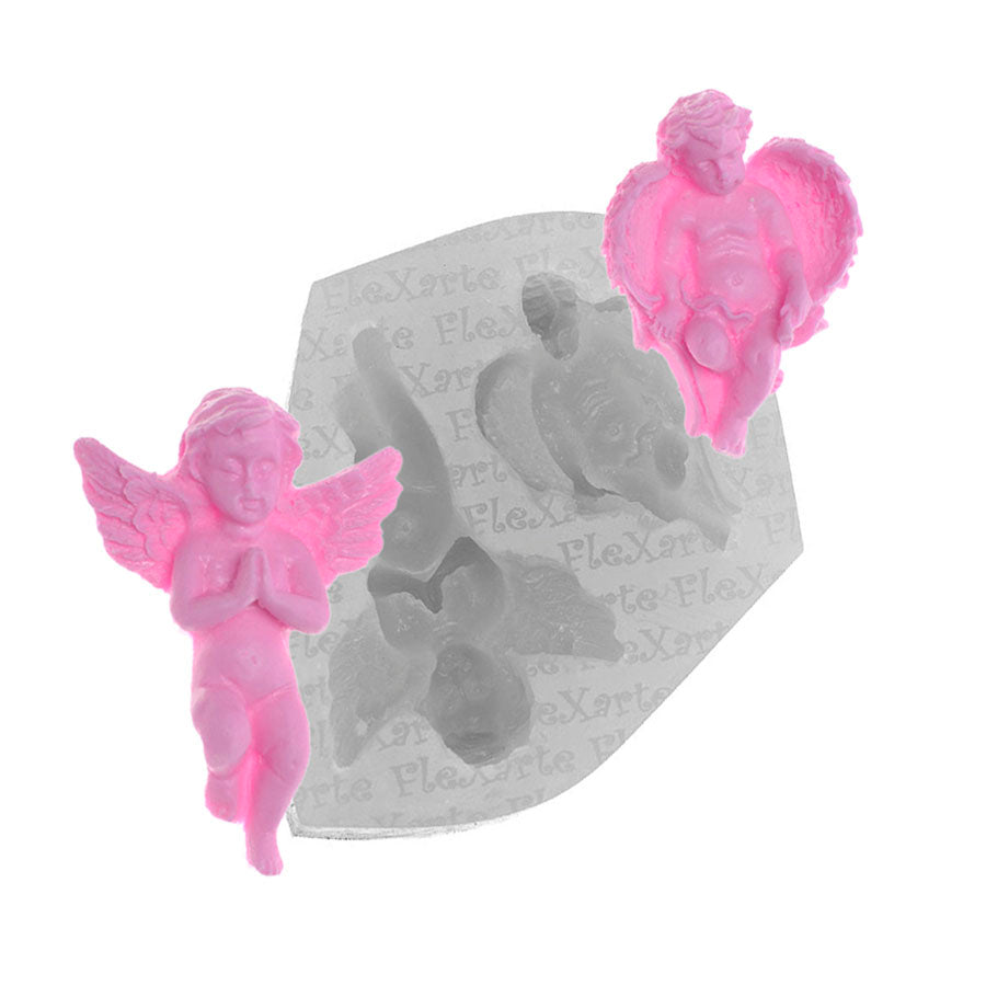 Molde de Silicone 083 - Anjos Médios Temeluch c/ Asas Abertas