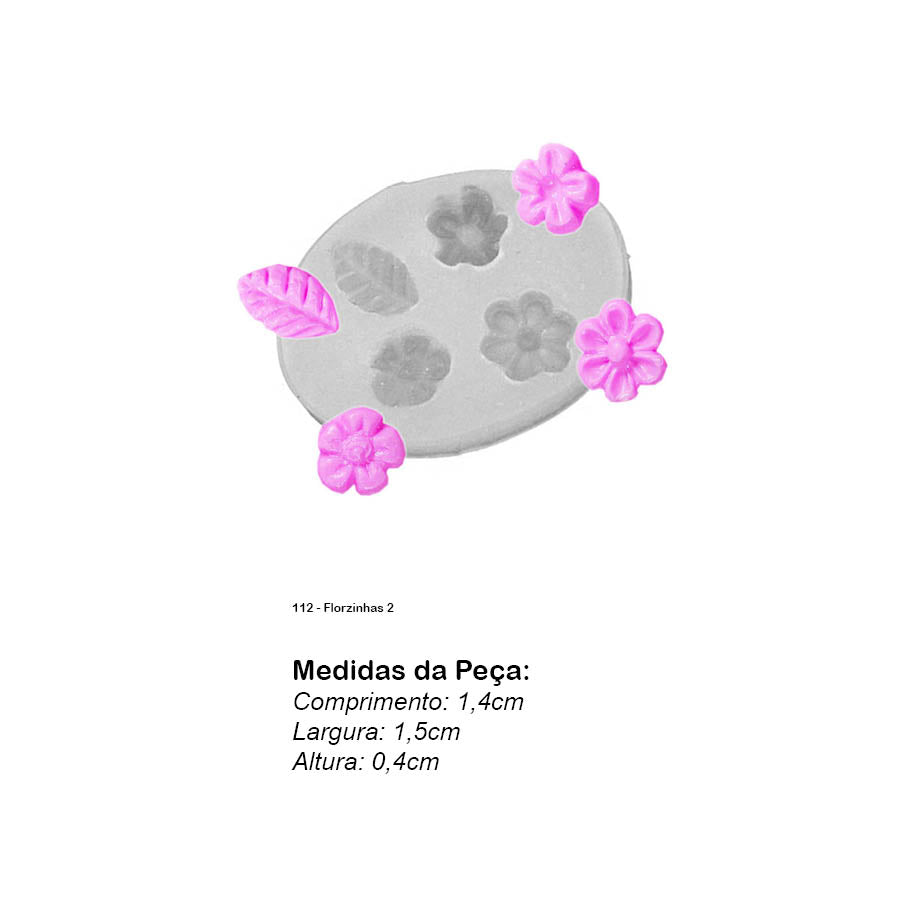 Molde de Silicone 112 - Florzinhas 2