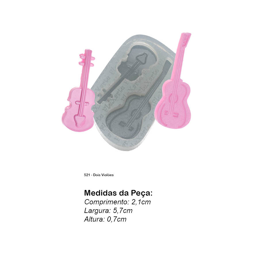 Molde de Silicone 521 - Dois Violões