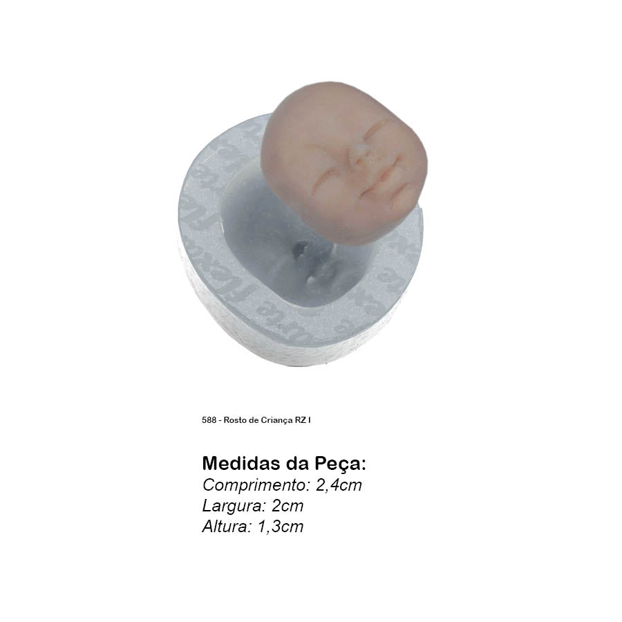 Molde de Silicone 588 - Rosto de Criança RZ I