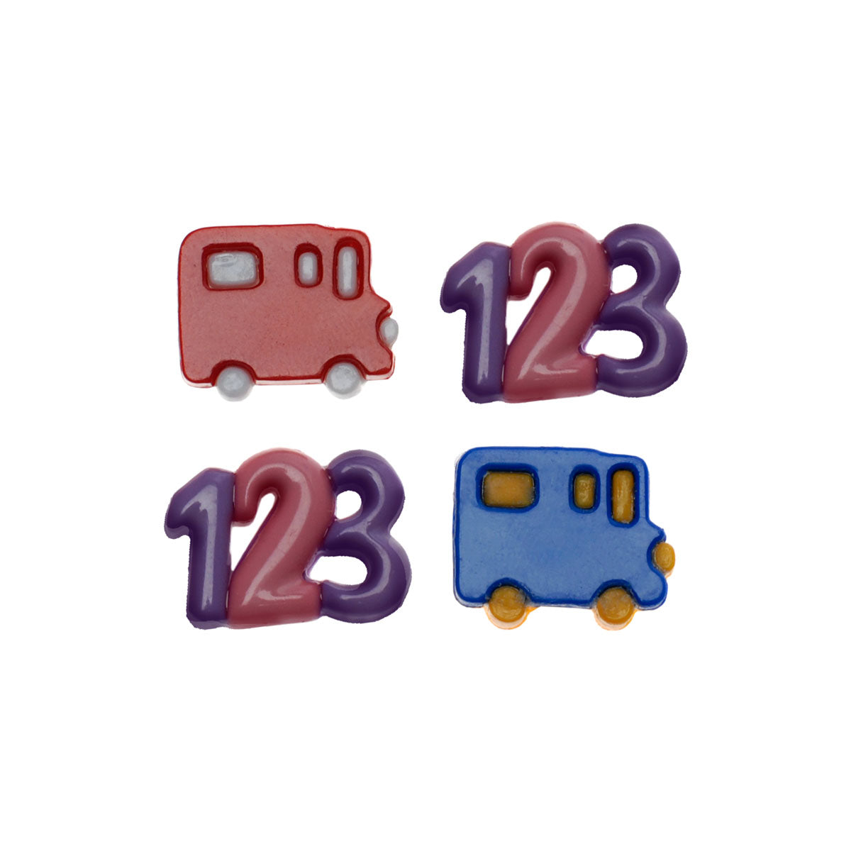 Molde de Silicone 967 - Kit Professor 4 - Ônibus Escolar + Números 123