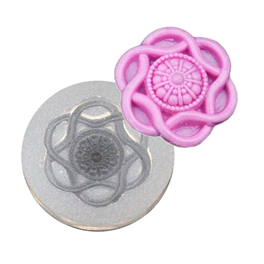 Molde de  Silicone 048 - Botão Mandala