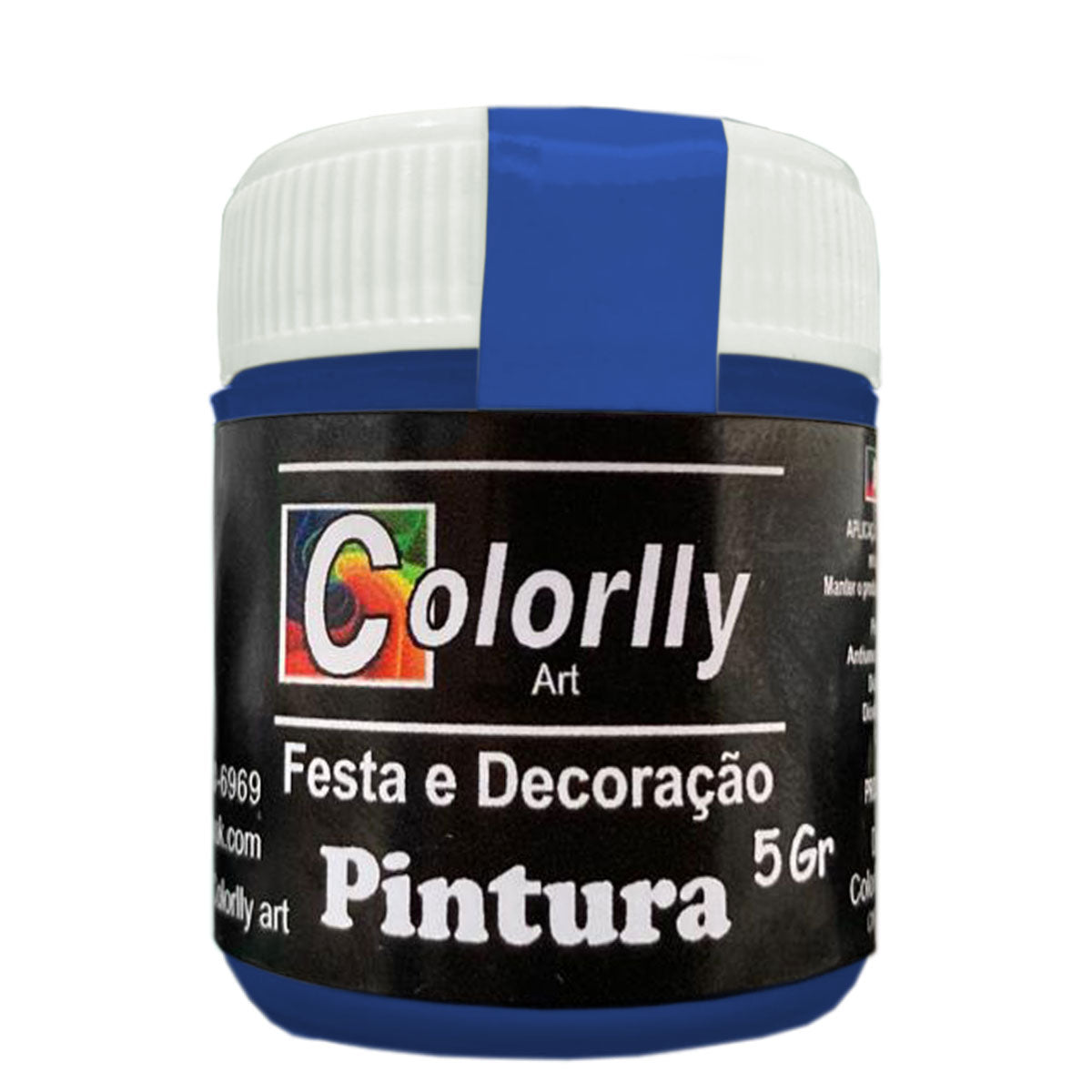 Pó para decoração - Pintura Azul Royal 5g - Colorlly