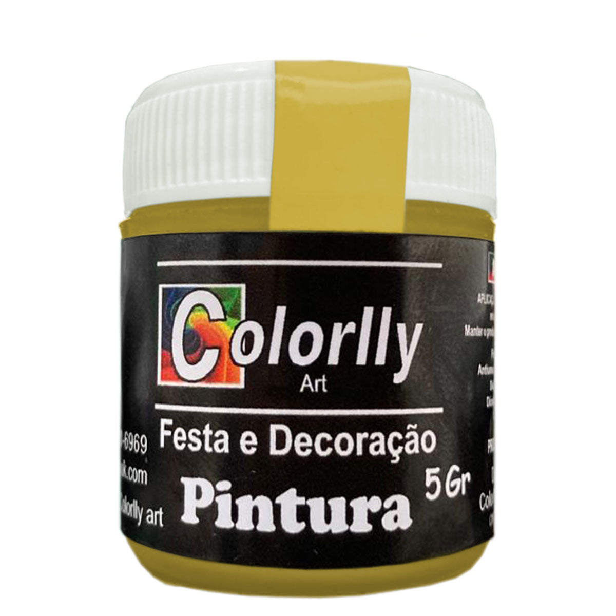 Pó para decoração - Pintura Amarelo 5g - Colorlly