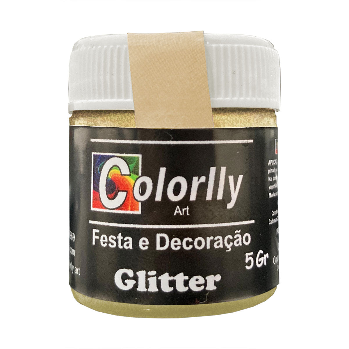 Pó para decoração - Gliter Dourado 5g - Colorlly