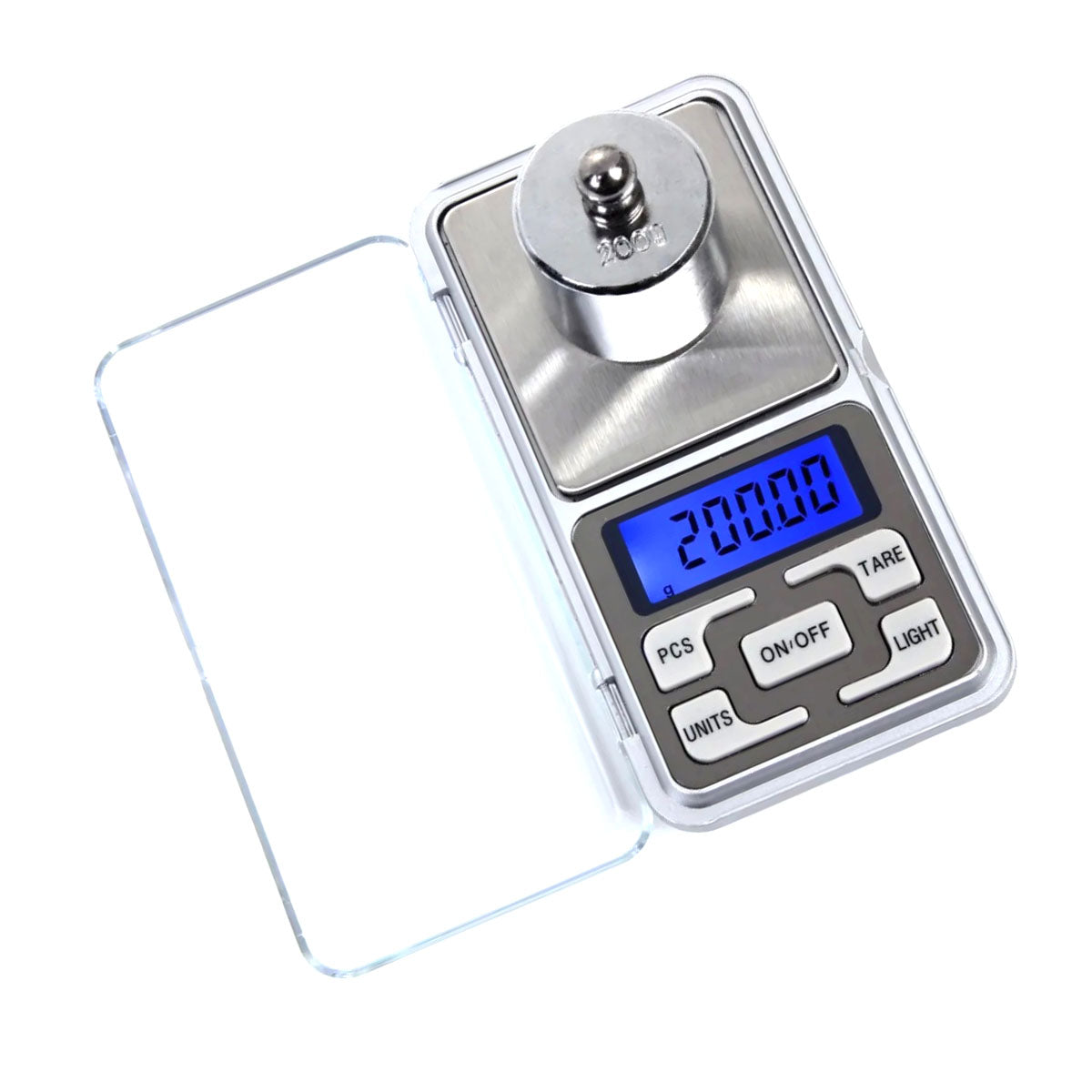 Mini Balança Digital De Bolso Alta Precisão 0,1g /500g Prata