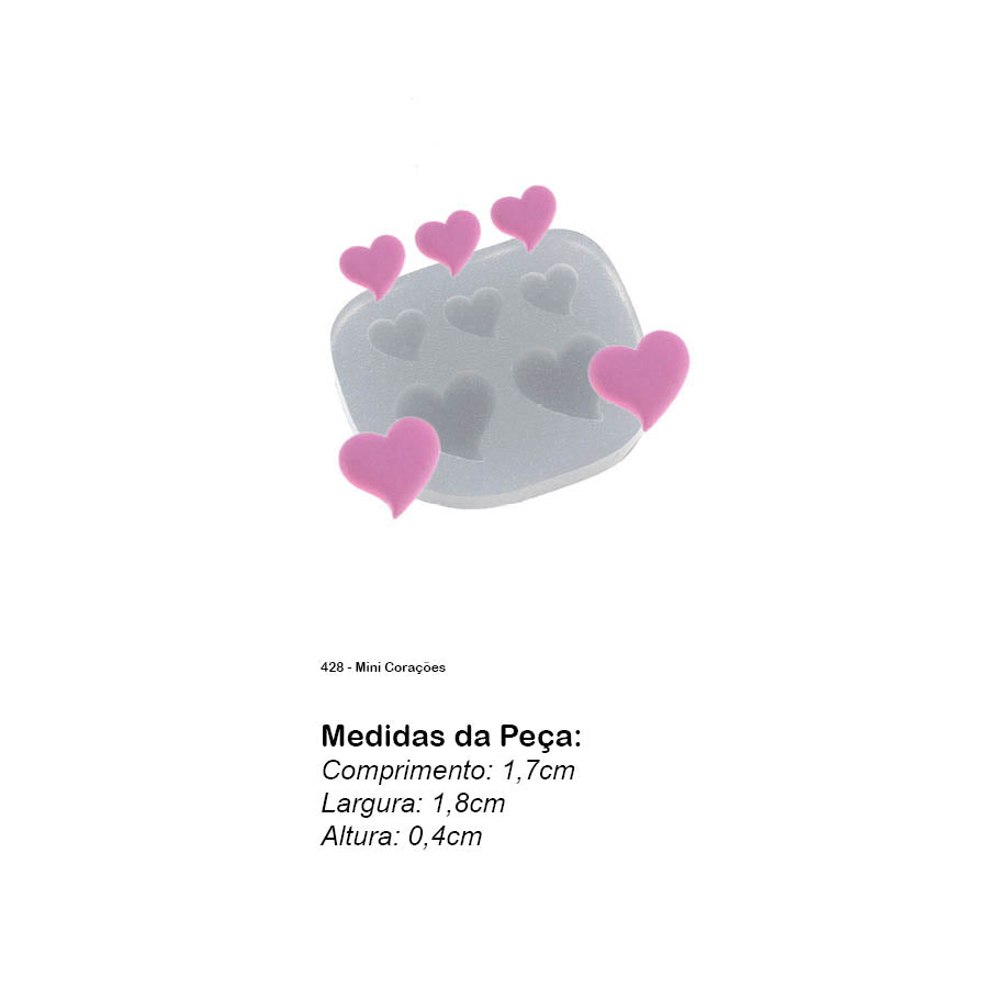Molde de Silicone 428 - Mini Corações