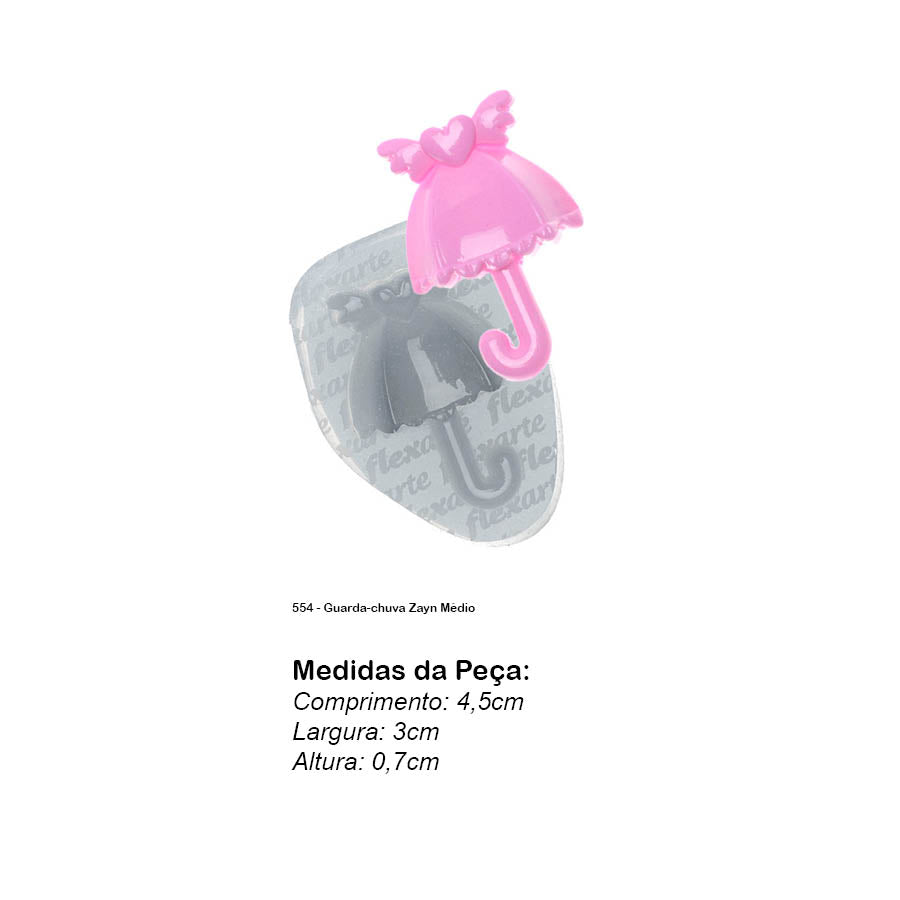 Molde de Silicone 554 - Guarda-chuva Zayn Médio