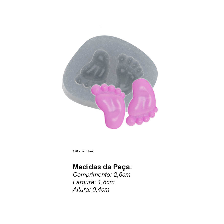 Molde de Silicone 198 - Pezinhos
