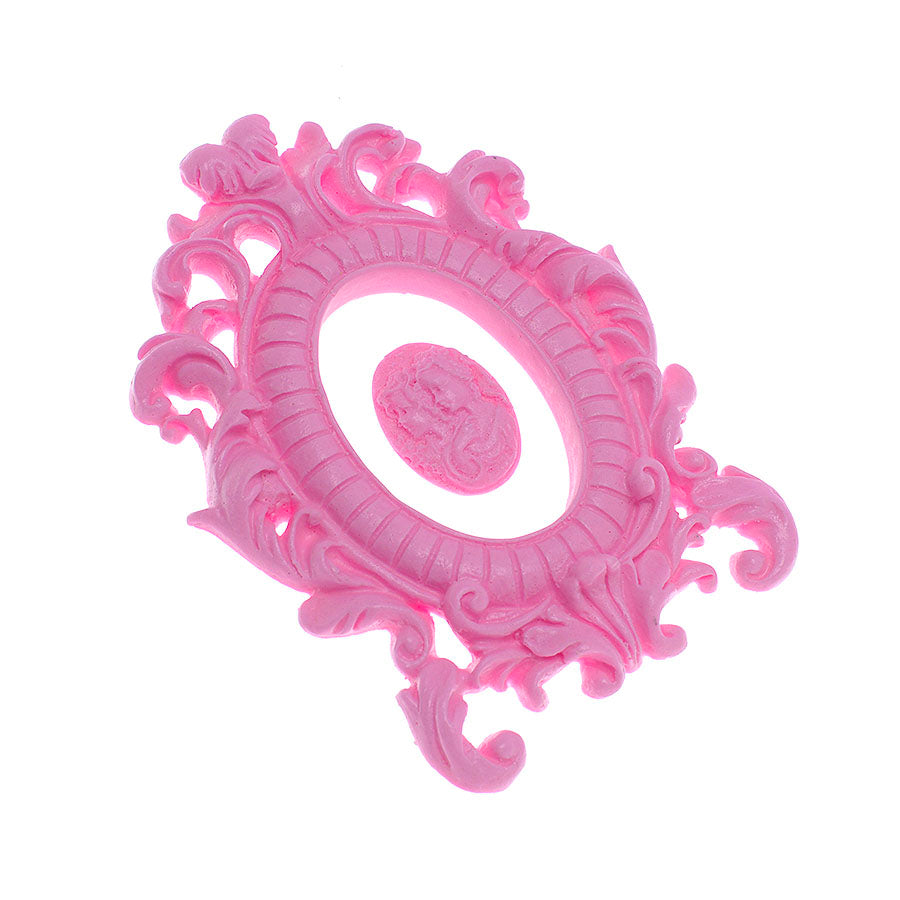 Molde de Silicone 304 - Moldura Oval Colonial - FLEXARTE