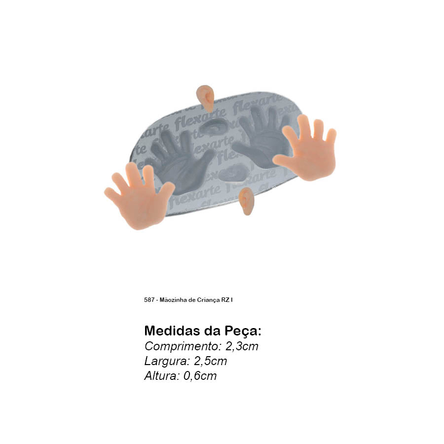 Molde de Silicone 587 - Mãozinha de Criança RZ I