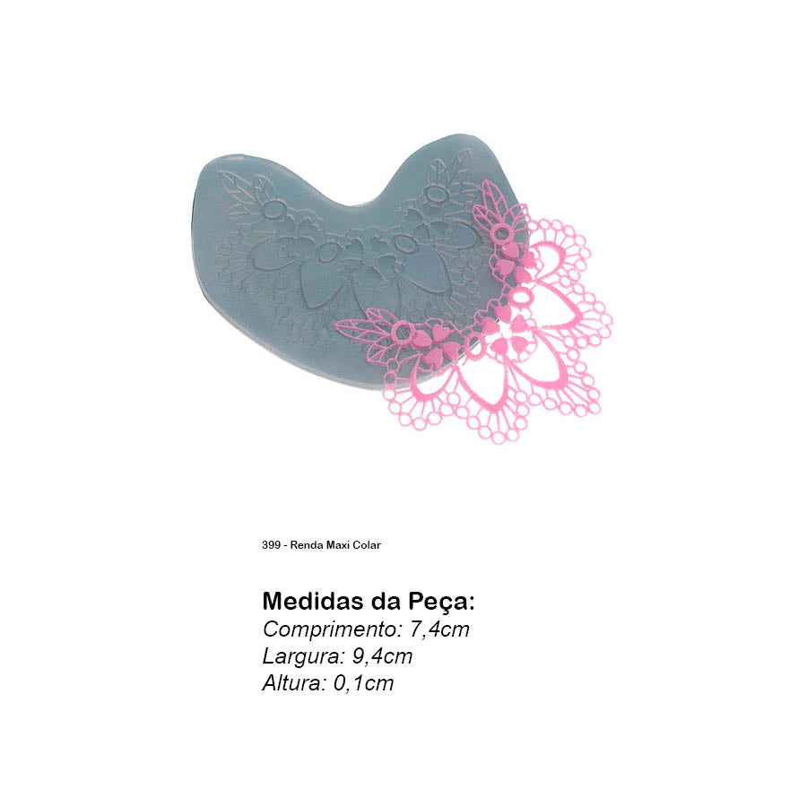 Molde de Silicone 399 - Renda Maxi Colar