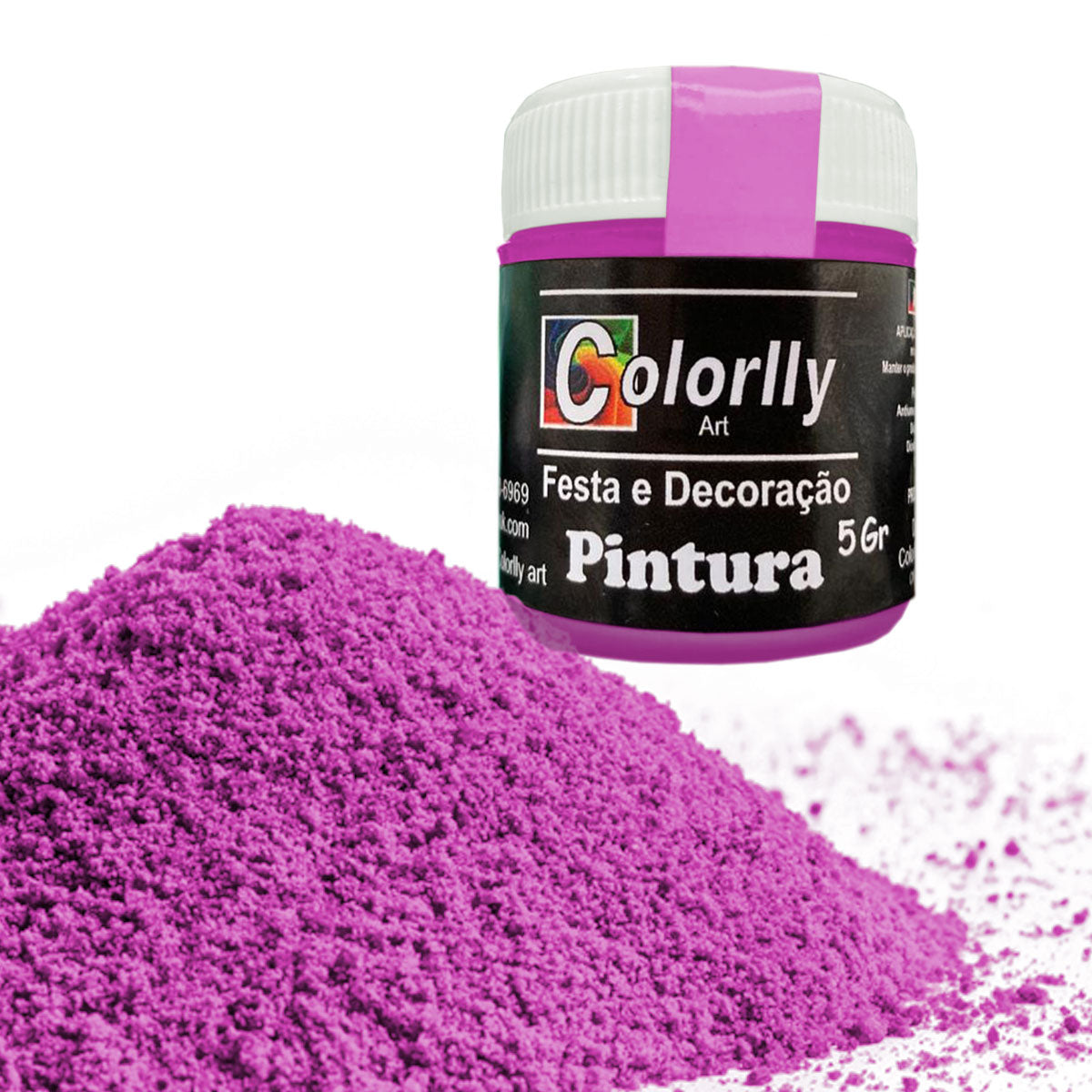 Pó para decoração - Pintura Pink 5g - Colorlly