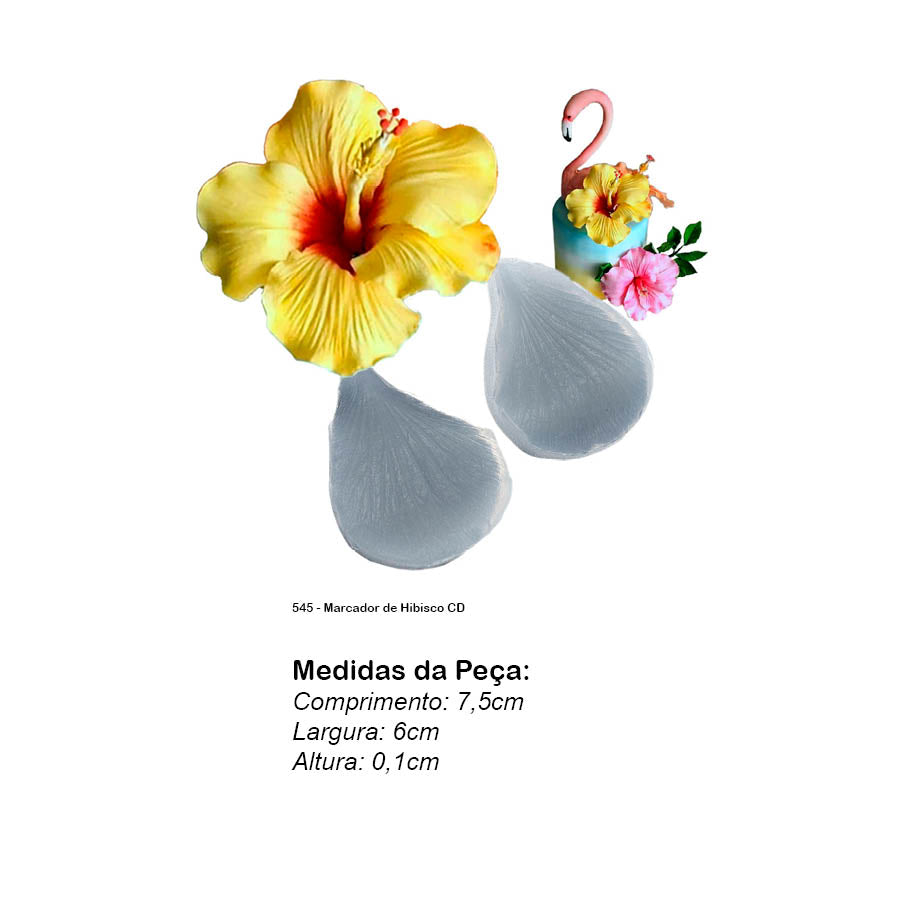 Molde de Silicone 545 - Marcador de Hibisco CD