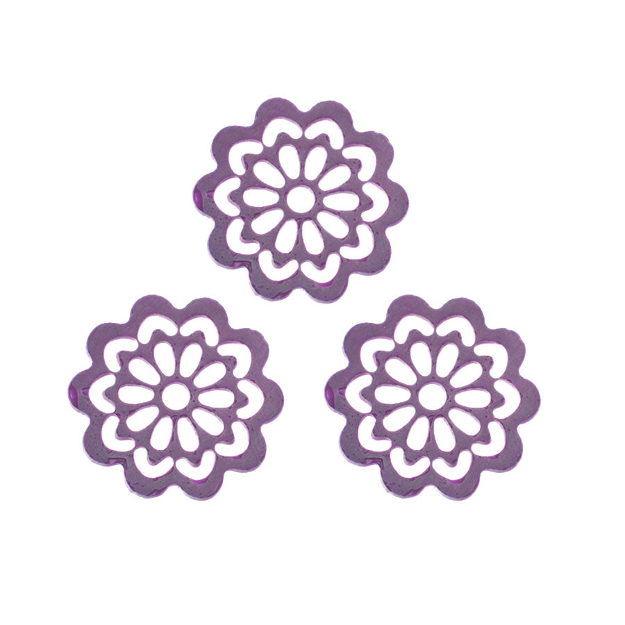 Molde de Silicone 768 - Trio de Mini Rendas Twila Redonda