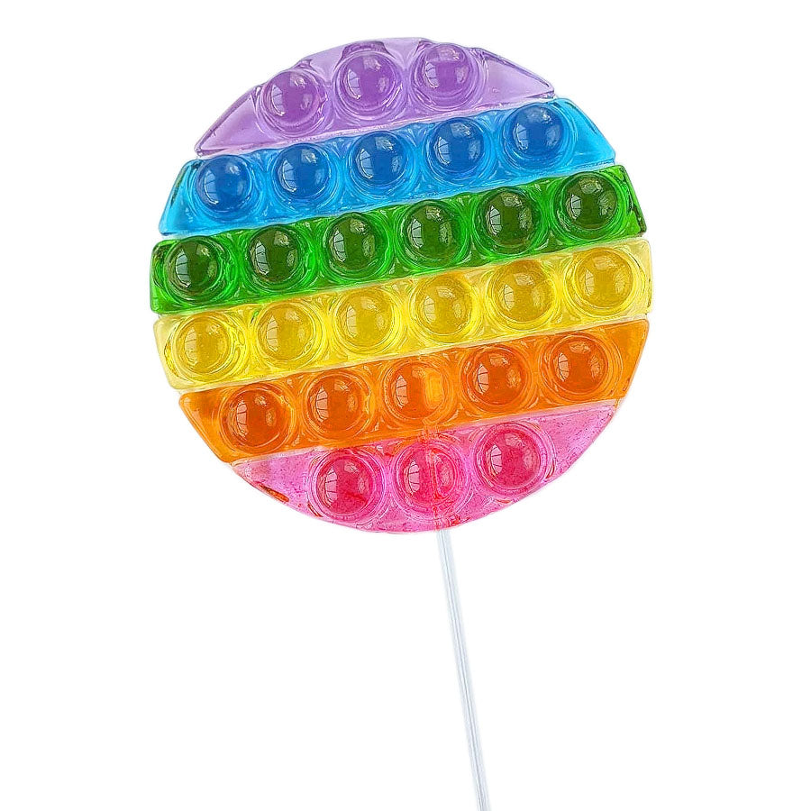 Molde de Silicone 692 - Pirulito Fidget 12cm Topo de Bolo Redondo