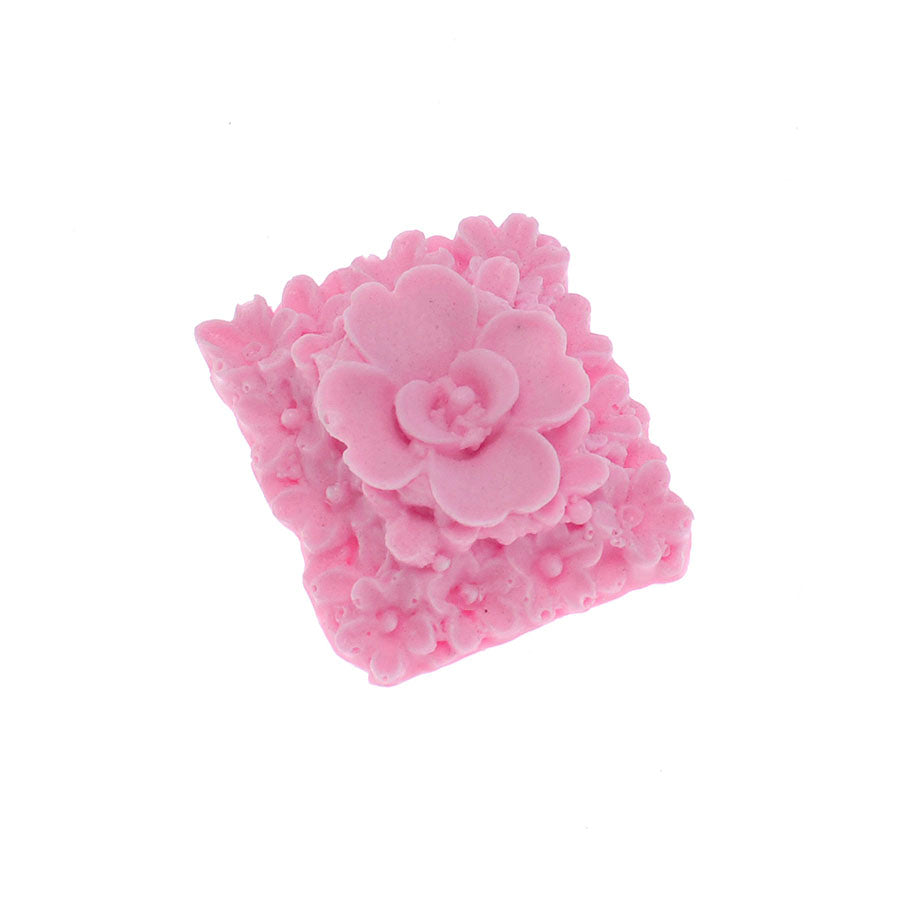 Molde de Silicone 467 - Retangulo de Flores