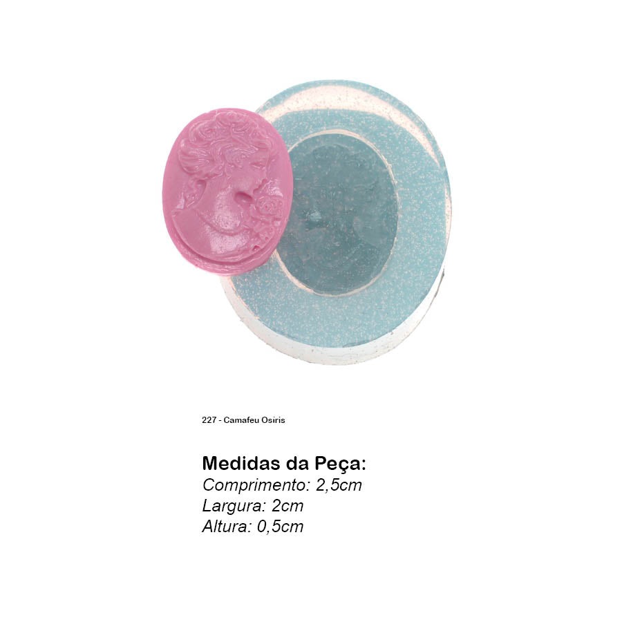 Molde de Silicone 227 - Camafeu Osíris