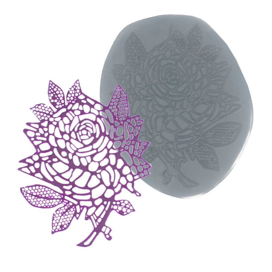 Molde de Silicone 776 - Renda Rosa Gwen Pequena
