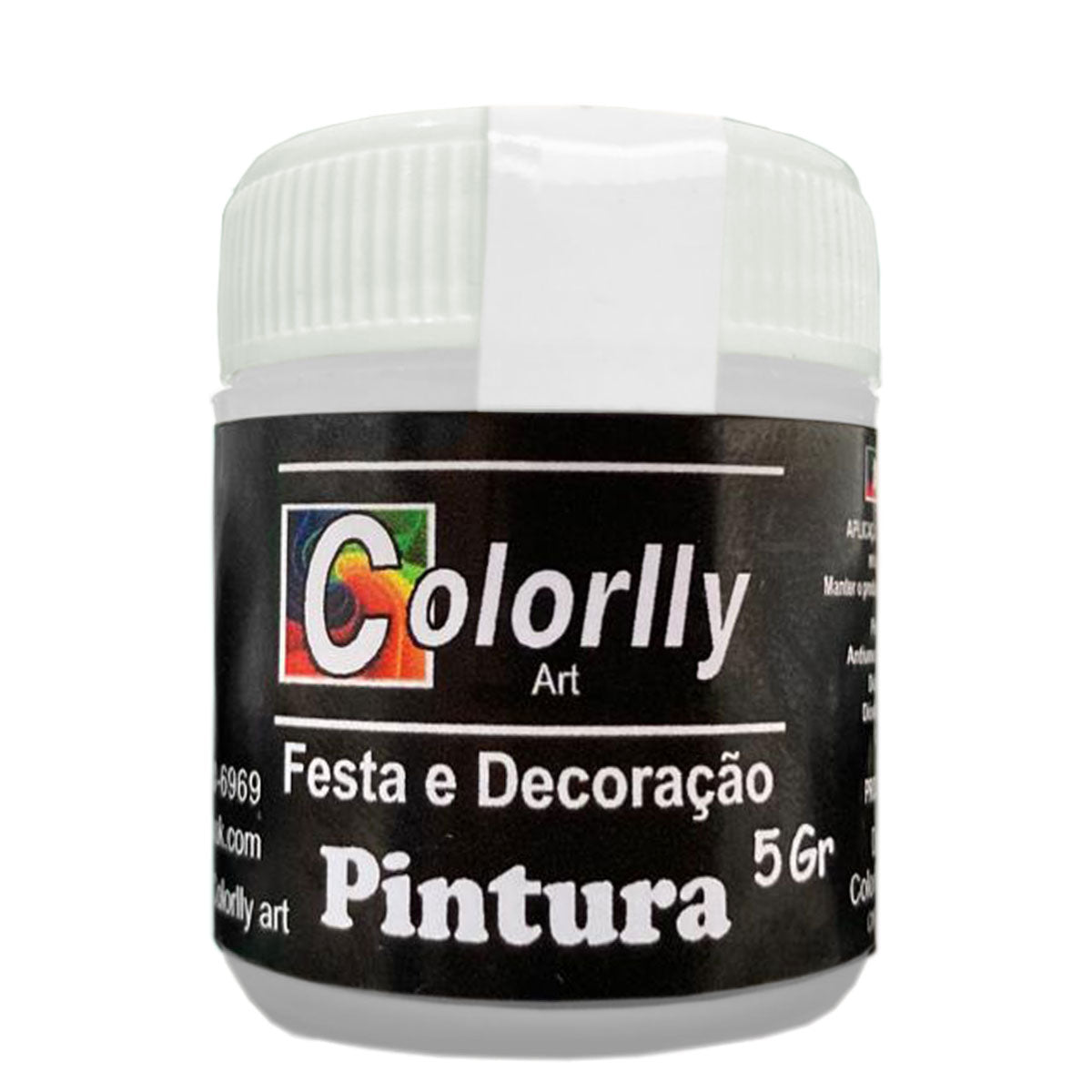 Pó para decoração - Pintura Branco 5g - Colorlly