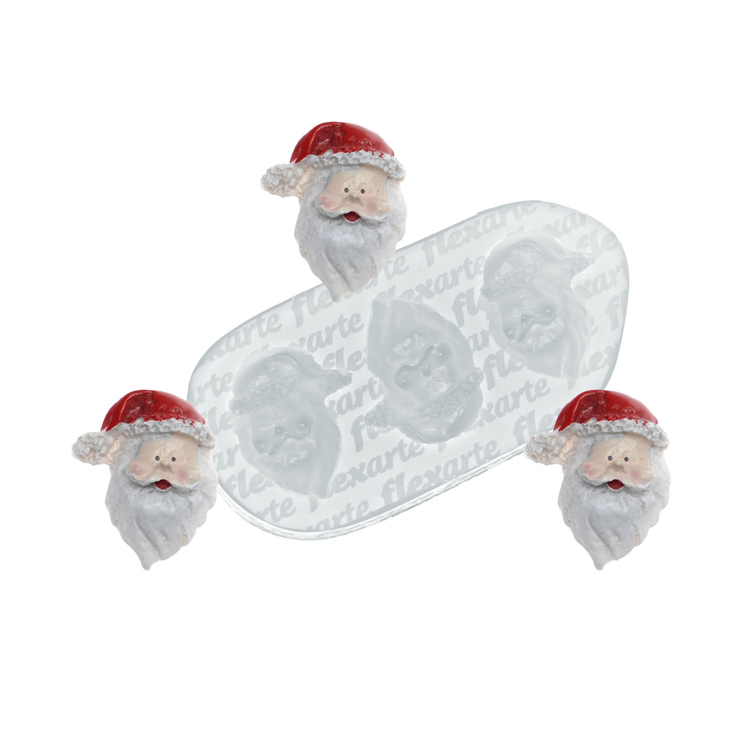 Molde de Silicone 891 - Trio de Papai Noel Juliman