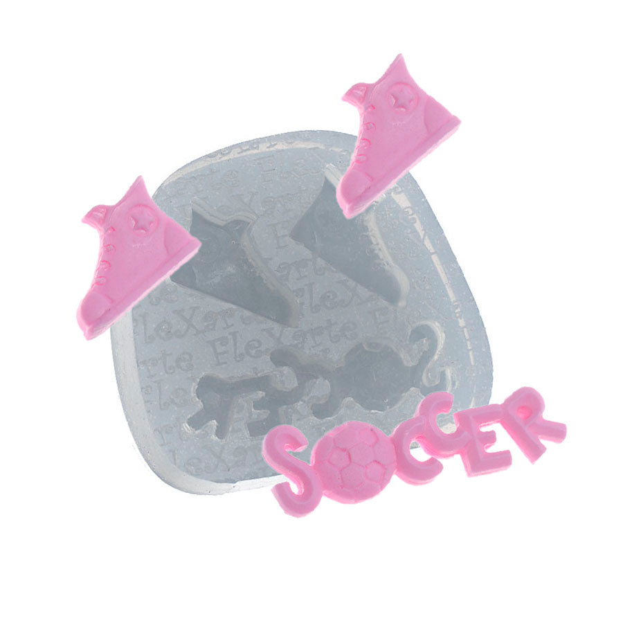 Molde de Silicone 071 - Par de Tênis + Soccer