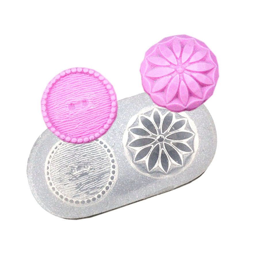 Molde de Silicone 038 - Botão Duplo