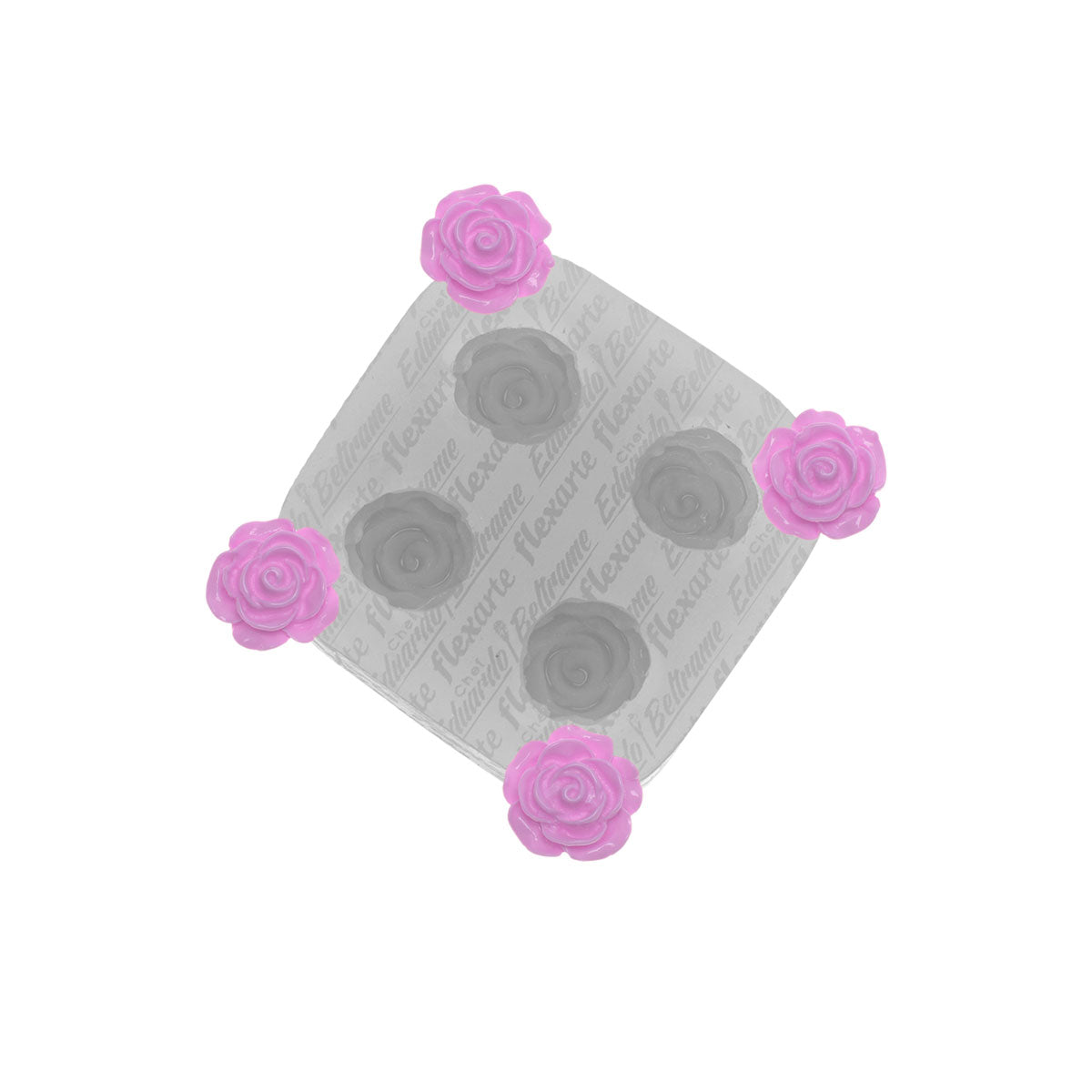 Molde de Silicone 872 - Quarteto de Rosinhas Lakisha Flor - EB