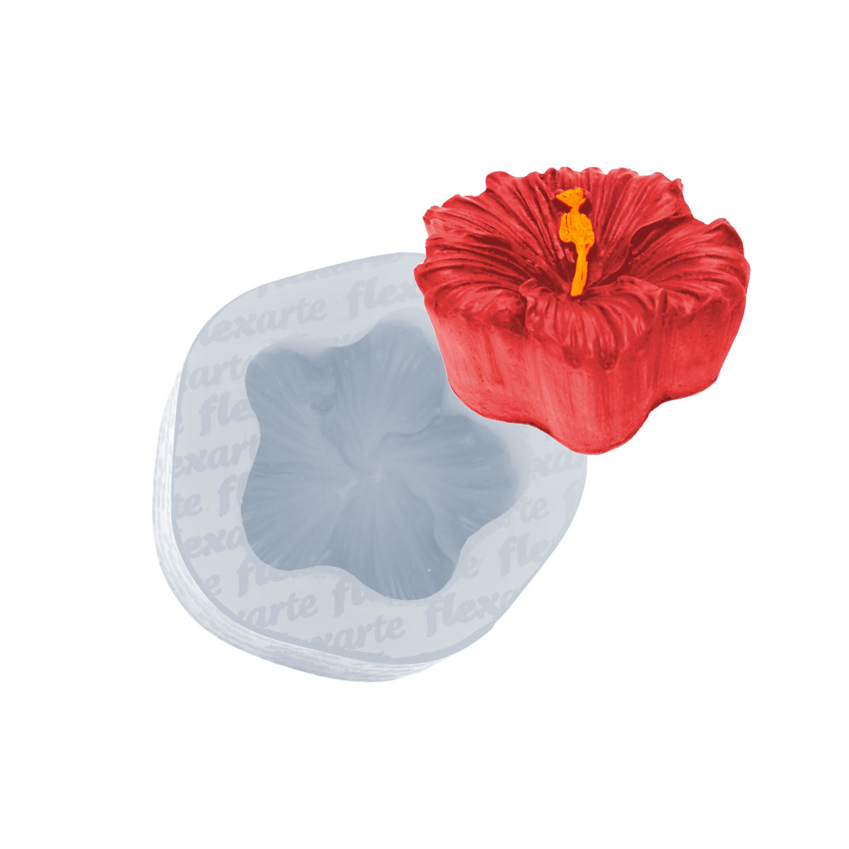Molde de Silicone 961 - Flor Hibisco 4cm
