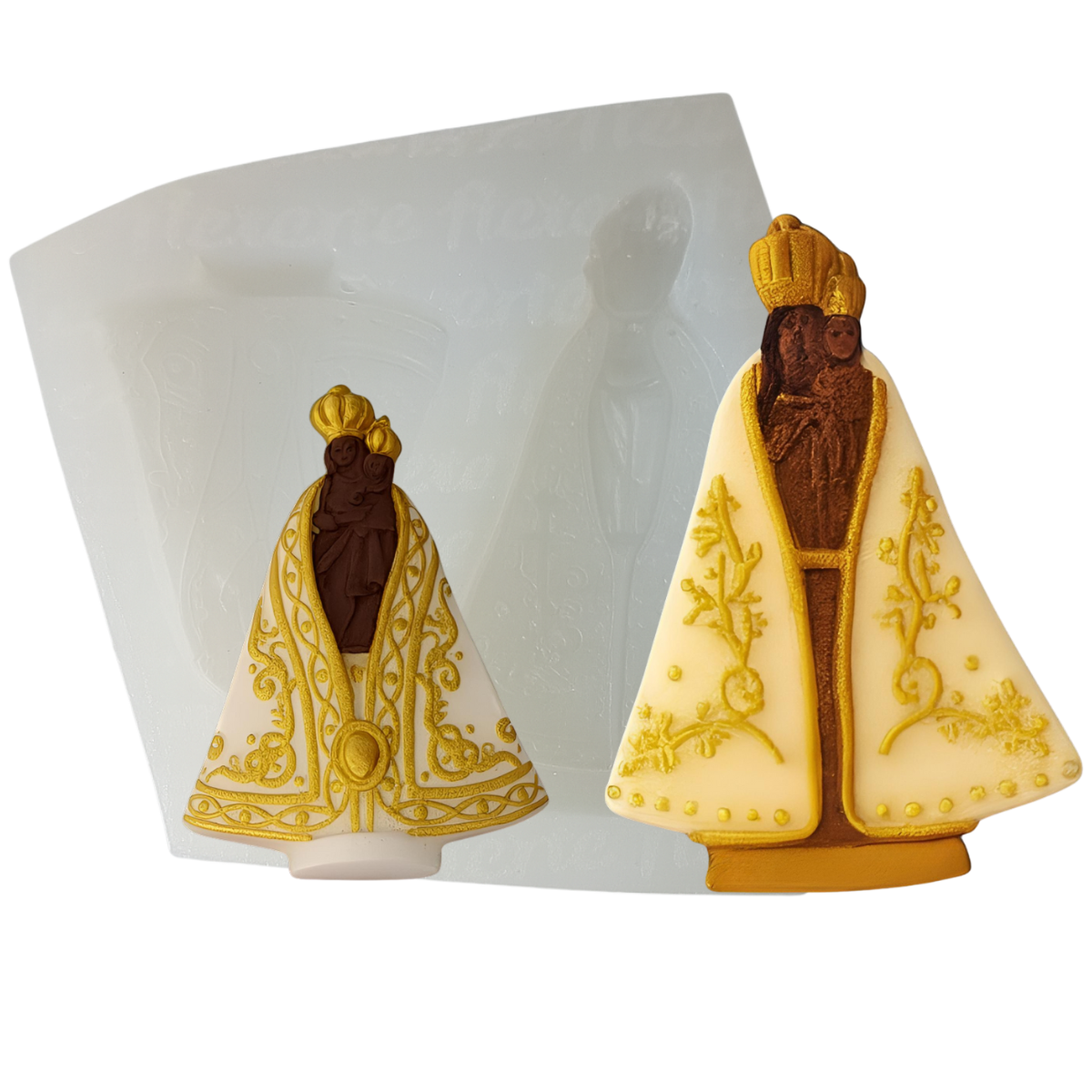 Molde de Silicone 1015 - N.S. Círio de Nazaré 4cm - Flexarte