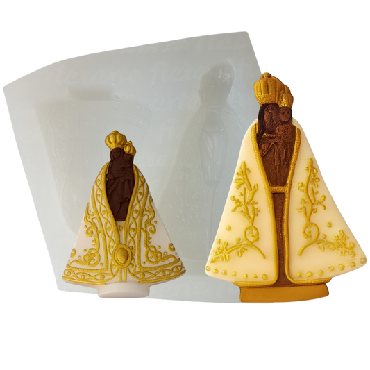Molde de Silicone 1015 - N.S. Círio de Nazaré 4cm - Flexarte