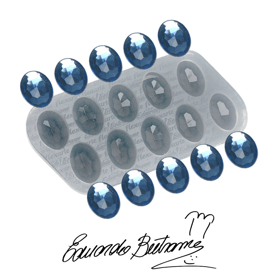 Molde de Silicone 570 - Jóia Pró - Oval Jayden Média X10 - EB