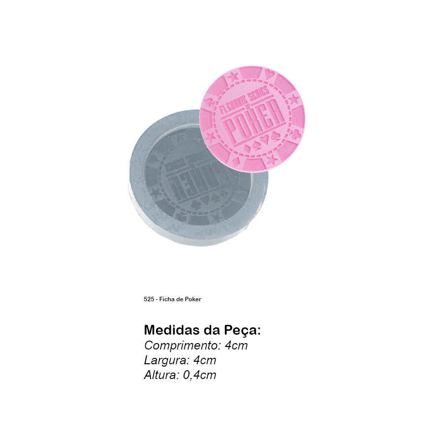 Molde de Silicone 525 - Ficha de Poker