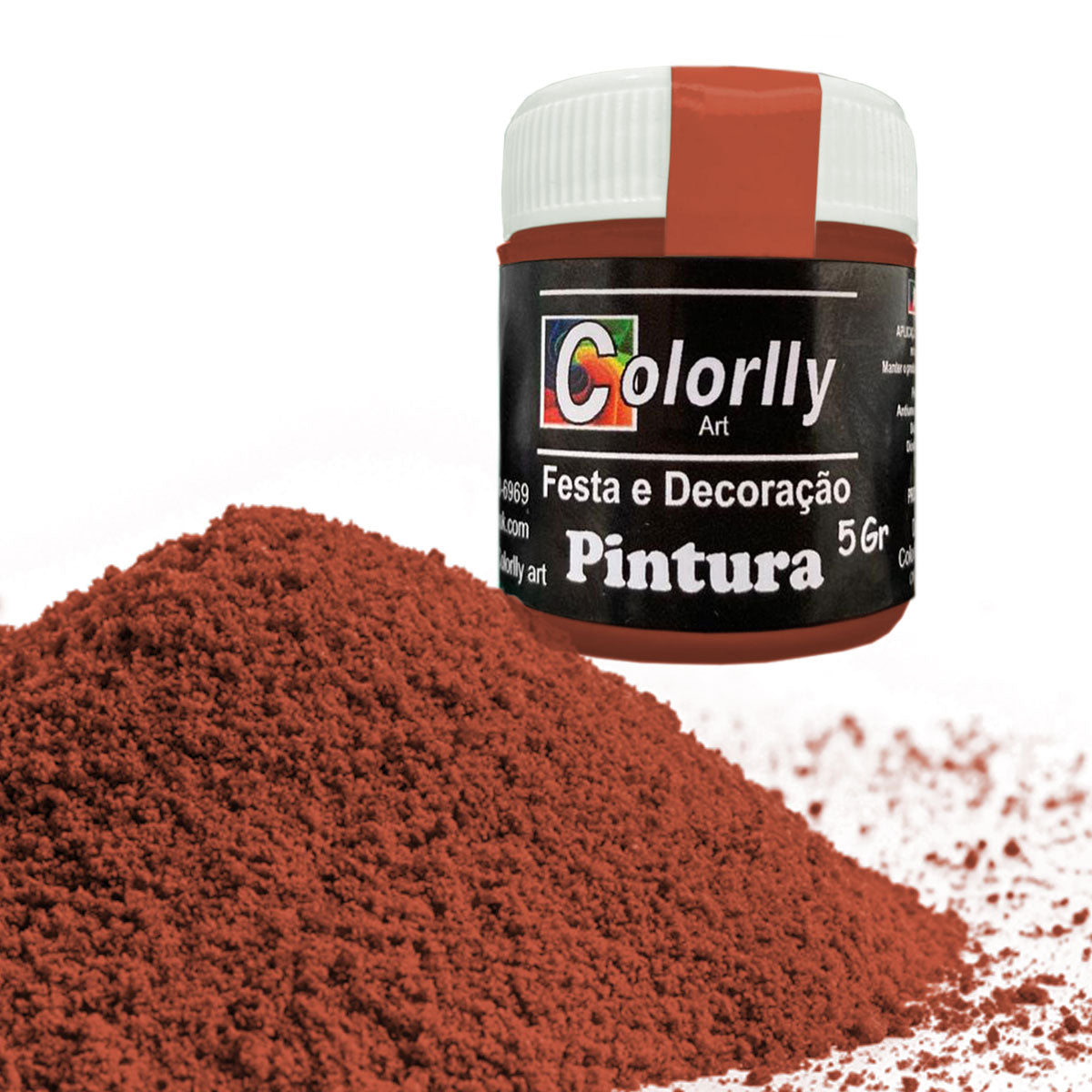 Pó para decoração - Pintura Tijolo 5g - Colorlly