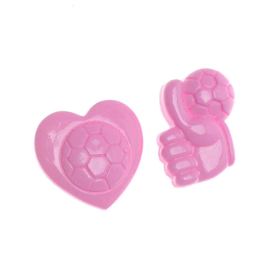 Molde de Silicone 794 - Coração + Polegar com Bola - Copa