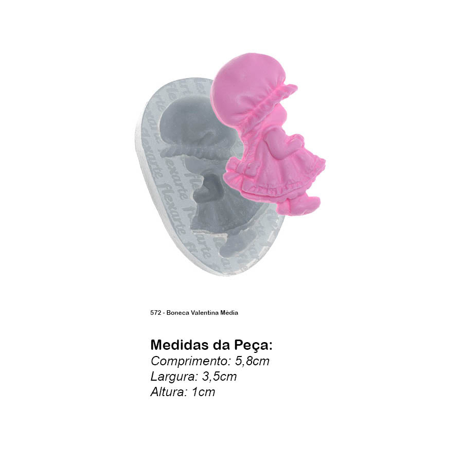 Molde de Silicone 572 - Boneca Valentina Média