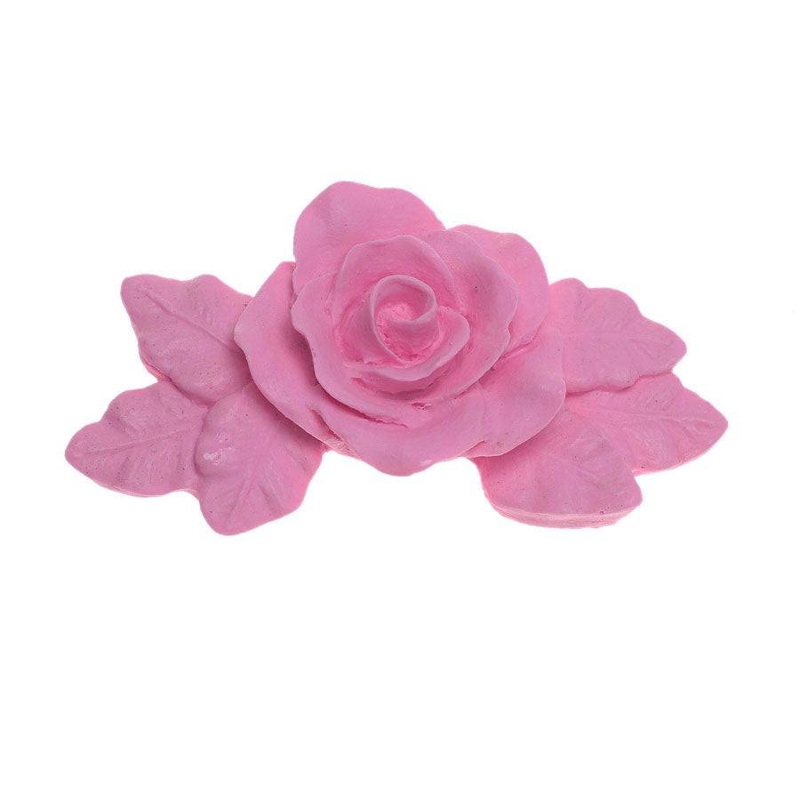 Molde de Silicone 390 - Rosa Grande c/ Folhas