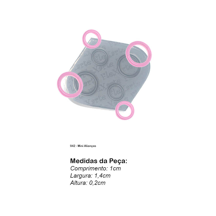 Molde de Silicone 042 - Mini Alianças