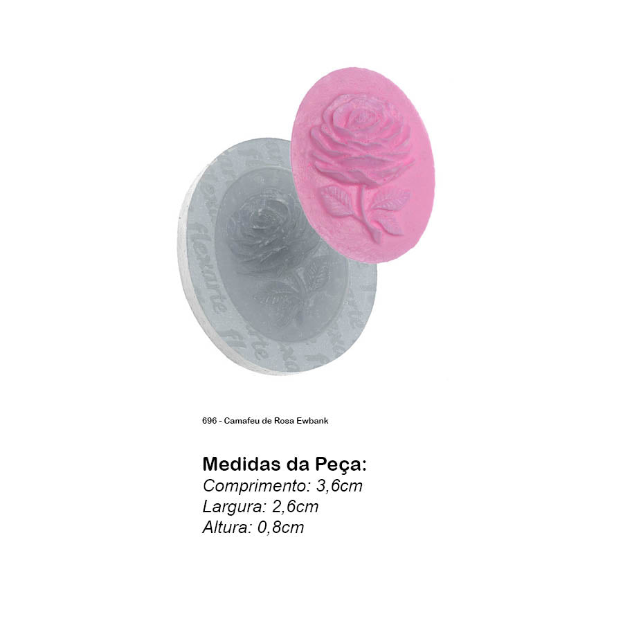 Molde de Silicone 696 - Camafeu de Rosa Ewbank