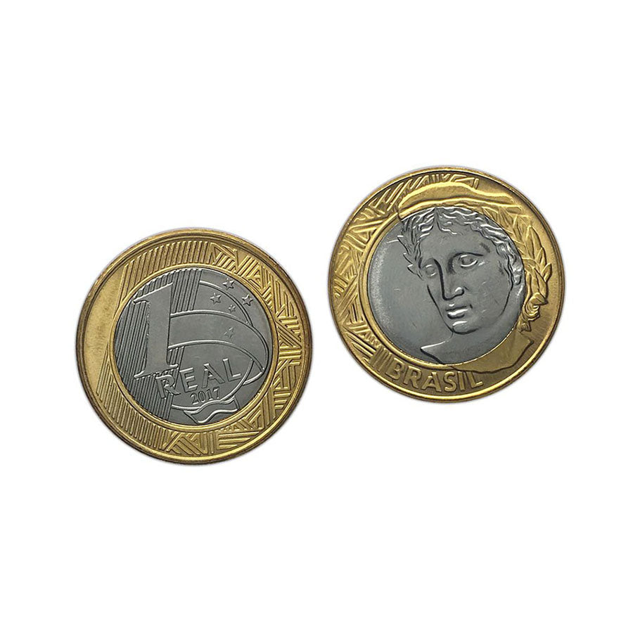 Molde de Silicone 001 - Moeda 1 Real Fantasia - Frente e Verso