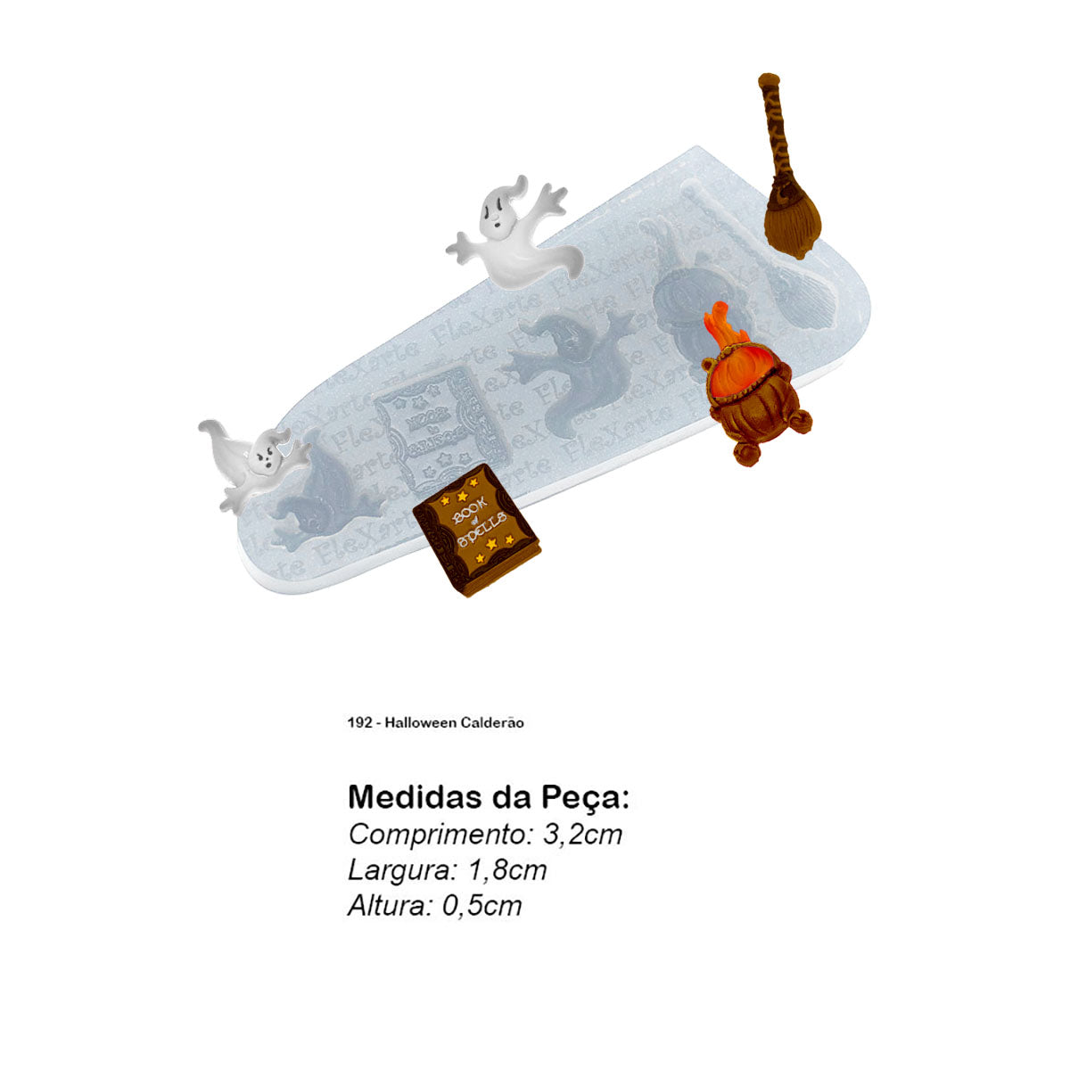 Molde de Silicone 192 - Halloween Calderão