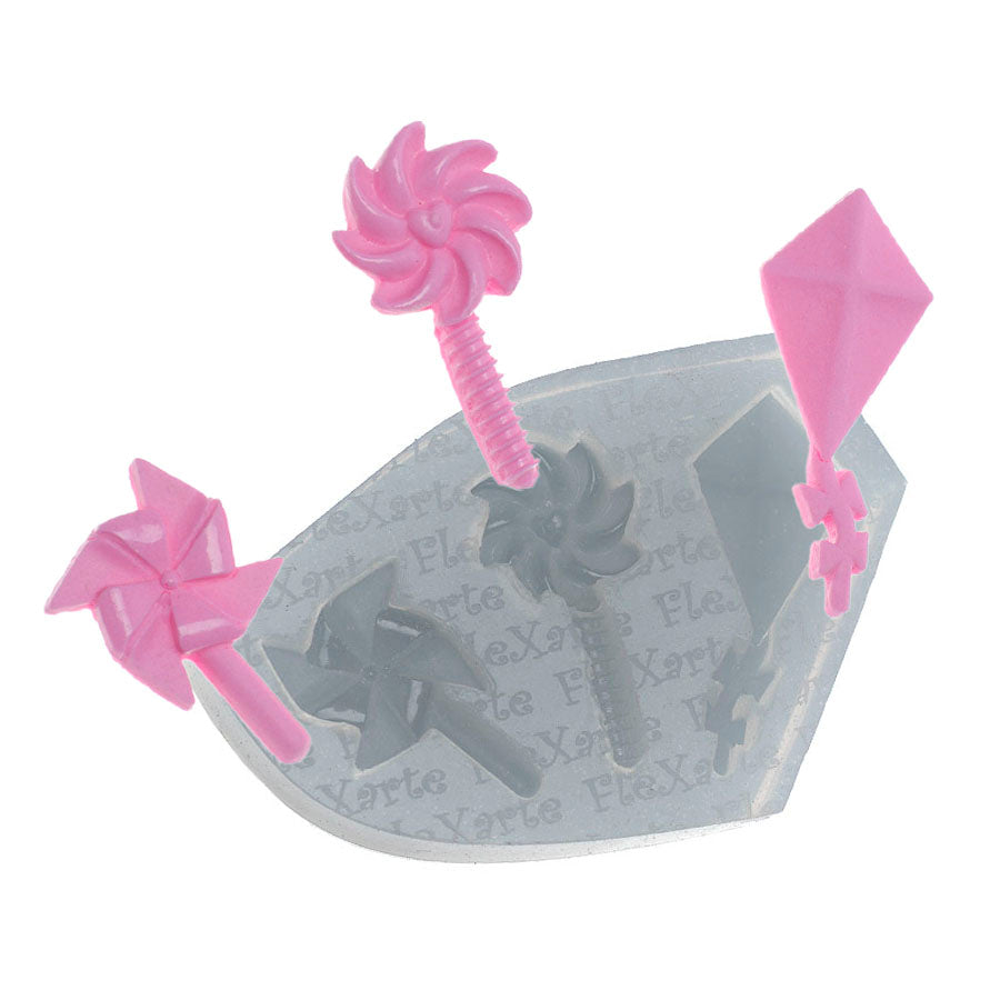 Molde de Silicone 058 - Cataventos + Pipa