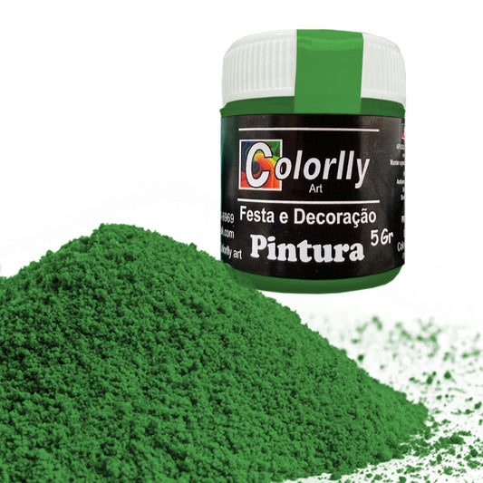 Pó para decoração - Pintura Verde 5g - Colorlly